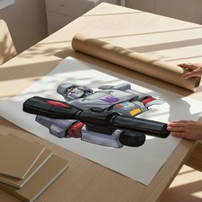 Transformers Megatron A3 Artwork Print 80s TV Movies Posters Wall Art Decor