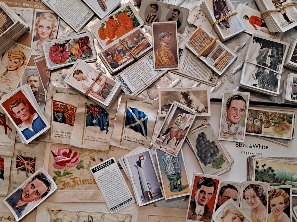 Antique - Vintage Large Lot Mixed Cigarette Cards - Some silk WW1 Post Cards Etc - Image 4 of 4