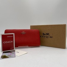Authentic Coach Leather Wallet, Red