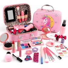 Washable Kids Makeup Girl Toys - Real Make Up Set for Toddler Little Girls Pr...