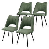 4Er Esszimmerstuhl Set KüChenstuhl Wohnzimmerstuhl Polsterstuhl RüCkenlehne GrüN