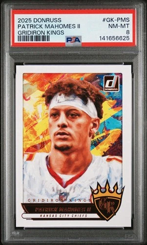 2025 Panini Donruss Gridiron Kings Patrick Mahomes #GK-PMS PSA 8