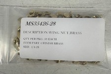 MS35426-28 BRASS WING NUT 1/4-28 PKG OF 50-EACH