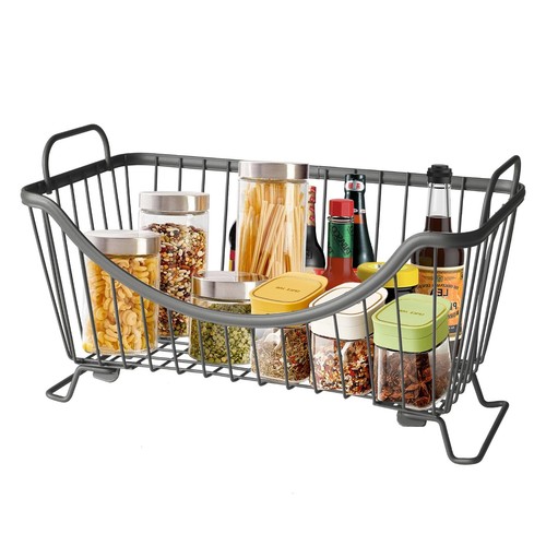Spice Organization for Cabinet Rack with Handles Stackable Seasoning Containers