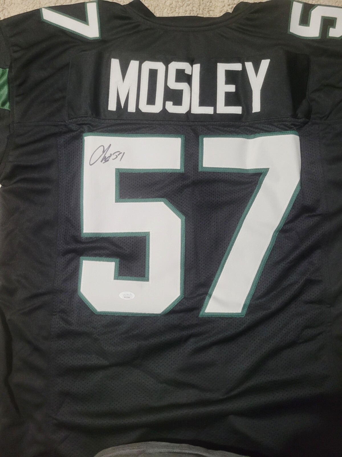 c.j. Mosley Autographed Signed New York Jets C.J Mosley Jersey. Everything Sown on. JSA COA 