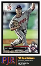 2017 Bowman Draft #BD-182 Nick Raquet Washington Nationals  Paper