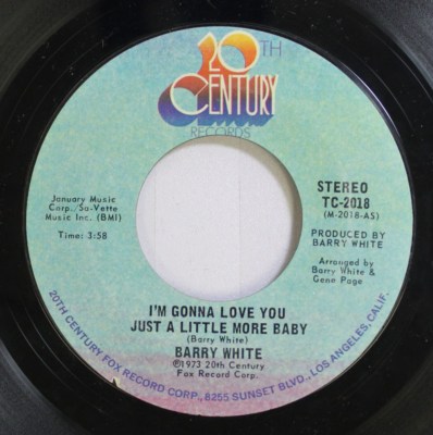 Soul 45 Barry White - I'M Gonna Love You Just A Little More Baby / Just A Little