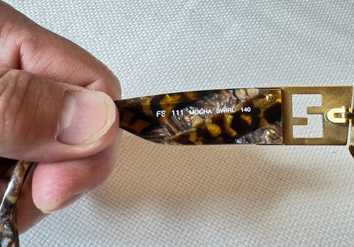 Fendi FS 111 MOCHA SWIRL 140 sunglasses Vintage; Frames Only - Picture 5 of 8