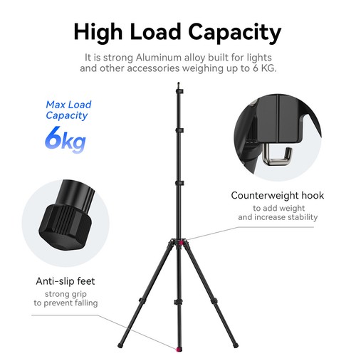 Lightweight Easy-Carry Design Ulanzi Light Stand Tripod 43cm Max Load 6kg - Picture 8 of 30