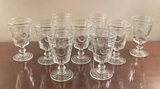 Versailles by La Rochere Shell Scroll 14 oz. Clear Water Goblets Set of 5 France