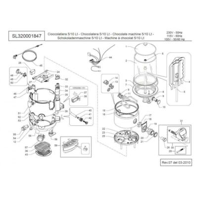 Heating element for GBG Chocolady 10 litres