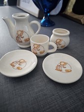 Rare Vintage Mini Holly Hobbie Sunbonnet Sue Porcelain Tea Set 5 Pcs 