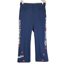 Vintage Bassmasters Tournament Pants Mens Blue 32x30 1980's Rochester New York