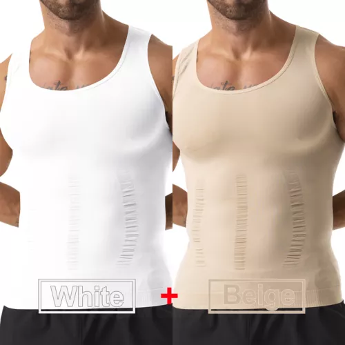 Herren Body Shaper Schlankmacher Shirt Kompression Weste Slim Shapewear Tank Top Girgle - Bild 30 von 46
