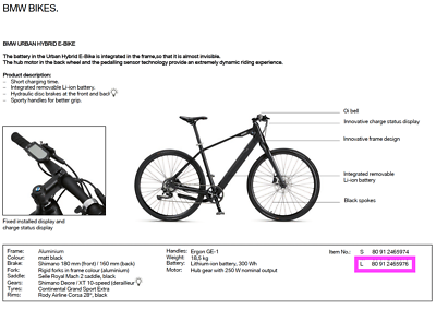BMW URBAN HYBRID E-BIKE | LARGE | eBay BMW URBAN HYBRID E-BIKE | LARGE | eBay