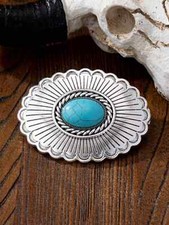 FAUX  TURQUOISE  HAIR  BARRETTE
