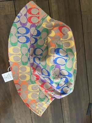 Coach Rainbow Signature Bucket Hat c9919 Coach Retail | eBay