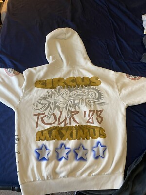Travis Scott Circus Maximus Tour パーカー Travis Scott Utopia Circus Maximus 2023 Tour Hoodie White | eBay