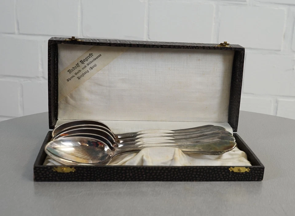 6 BSF Platura Löffel Menülöffel Suppenlöffel versilbert 90er Auflage 30er Jahre - Bild 3 von 4