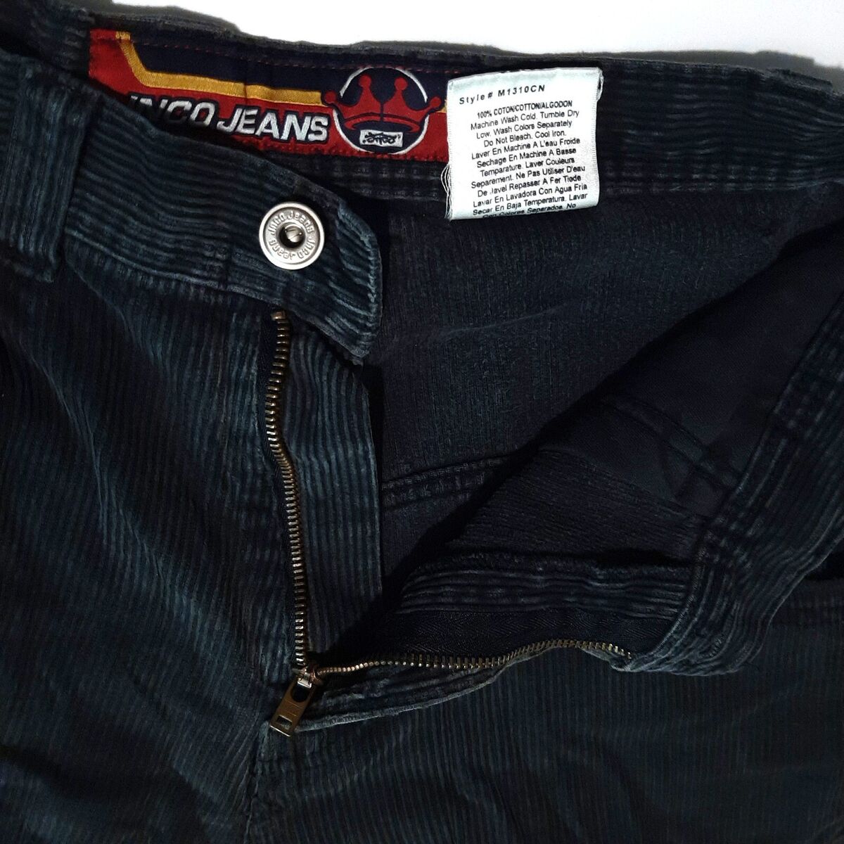 Vintage Y2K JNCO Jeans Corduroy M1310CN 32x32 Black Baggy Vintage Y2K JNCO Jeans Corduroy M1310CN 32x32 Black Baggy