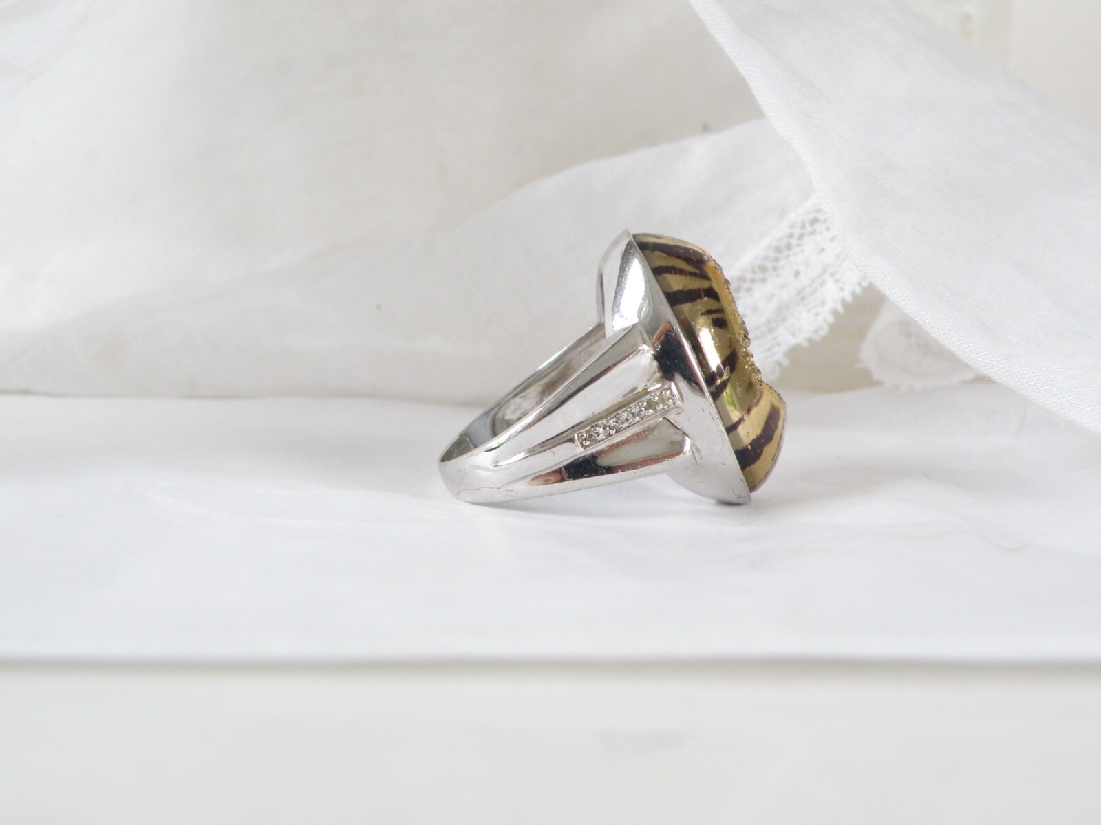 Solid Sterling Silver 925 Panther Tiger Leopard H… - image 3