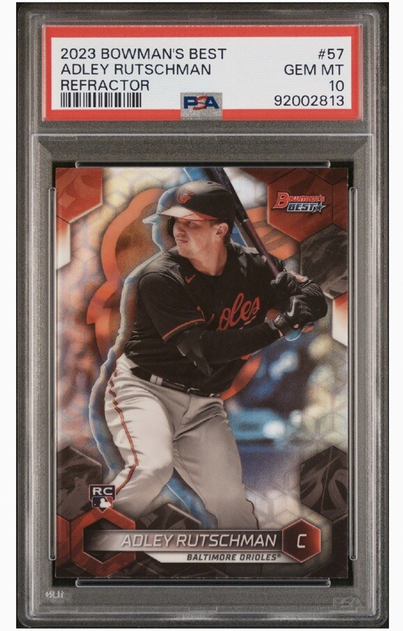 2023 Bowman's Best Adley Rutschman Refractor Rookie RC #57 PSA 10 Mint Orioles