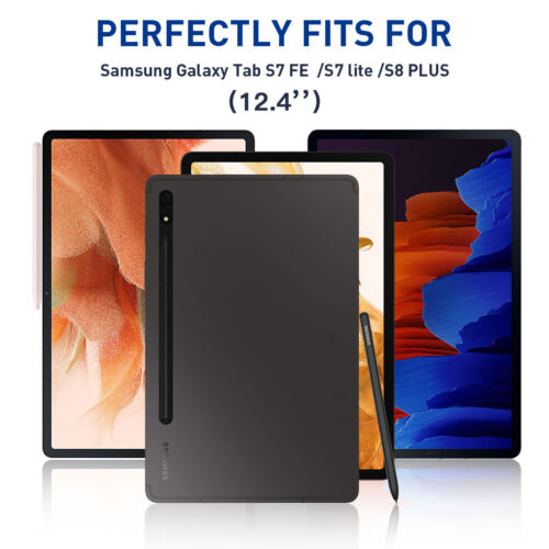 For Samsung Galaxy Tab S8+/S7 FE/S7+ 12.4 Case Magnetic Leather Flip Stand Cover - Picture 11 of 17