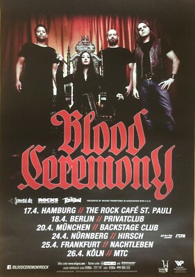 BLOOD CEREMONY 2016 TOUR - orig. Concert Poster - Konzert Plakat - DIN A1
