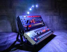Dual Stand with LED Light for Roland Boutique Series Modules - color BLACK - USA