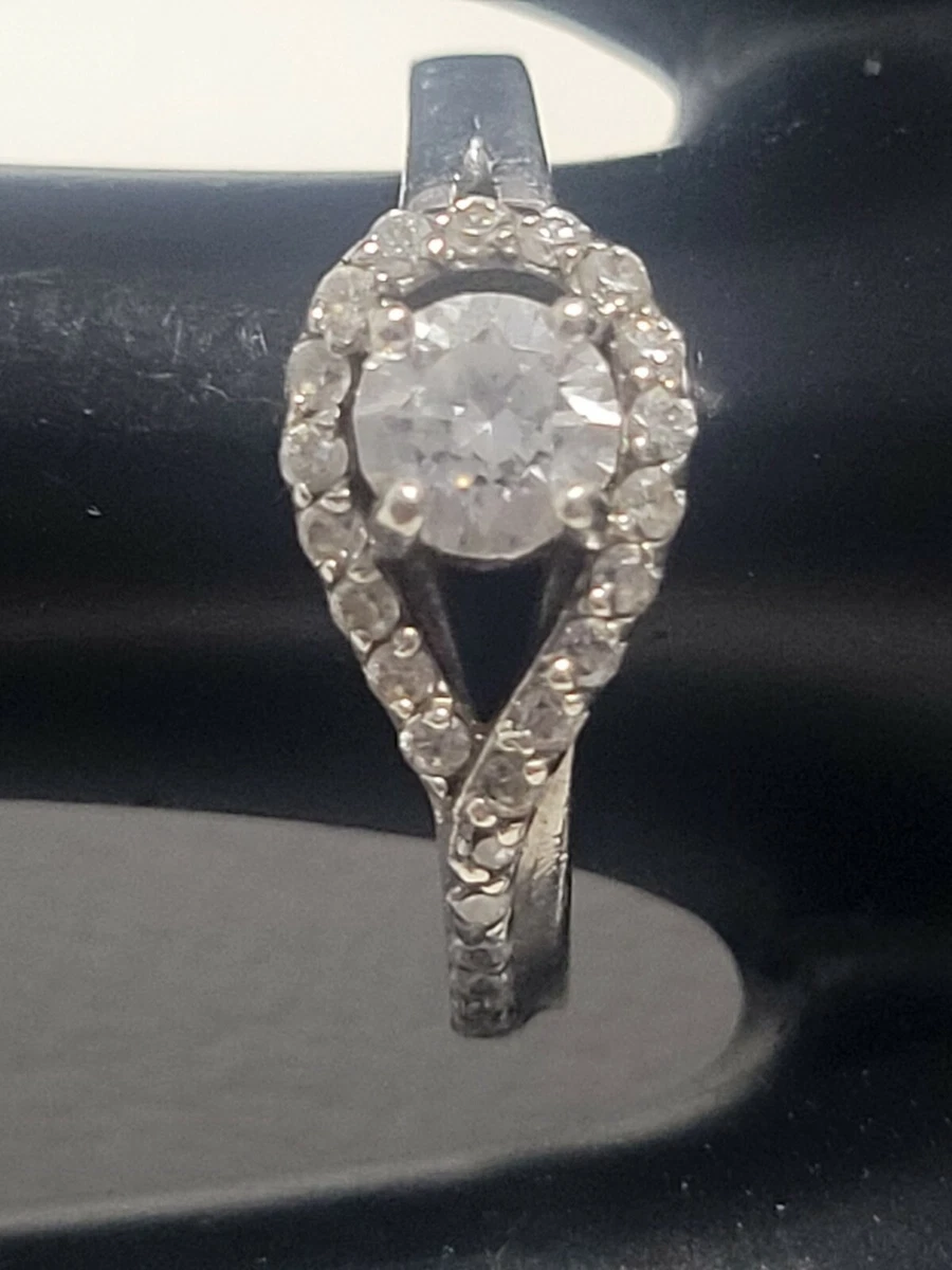 PIERCING PAGODA 925 SILVER RING SIZE 7 CZ ETERNITY PAVE