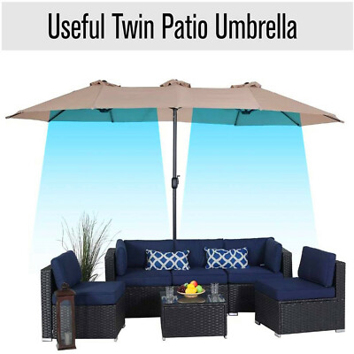10x10 square cantilevered patio umbrella Mirador Novara 10'x10' Cantilever Indigo Color Mushroom main image 1