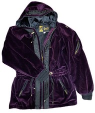 Women’s Skea Paris Vail Vintage Purple Ski Full Zip-up Velvet Jacket  - Size 8