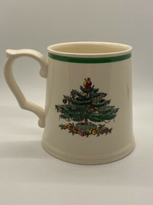 VTG Spode Christmas Tree Stein Mug Porcelain Holiday S3324