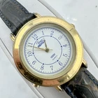 Vintage Timex Watch Women NO Indiglo 31mm Gold Tone Leather Band, New Battery
