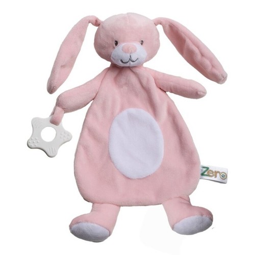NEW Baby Boys Girls Teething Ring Teddy Bunny Elephant Tags Comforter Blanket - Picture 3 of 8