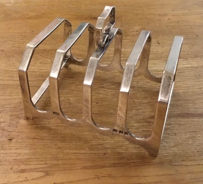 George V Sterlingsilber 5 Bar Toastgestell London 1937 JW & Co
