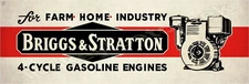 Briggs & Stratton 4 Cycle Engines 6" x 18" Metal Sign