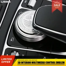 New Mercedes Emblem Interior Multimedia Control Decal Badge Decoration Logo Gift