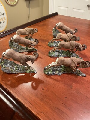1989 Franklin Mint Challengers of the Wild Figurine - Bighorn Sheep - Rare
