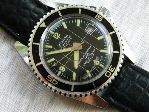 OROLOGIO VINTAGE SICURO/BREITLING SUBMARINE 23 JEWELS 400 TESTATO SOTTOVUOTO SWISS MADE - Foto 2 di 9