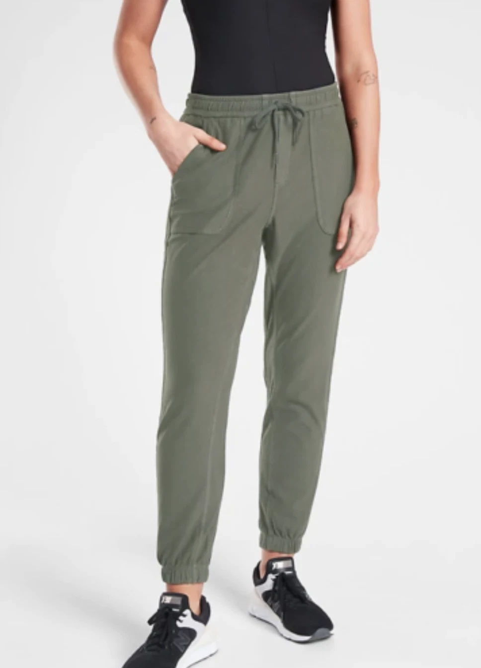 ATHLETA WOMEN'S PALM GREEN ELASTIC WAIST FARALLON JOGGER PANTS TALL Sz 8T
Opens in a new window or t