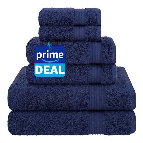 6 Piece Towel Set 100 Cotton Soft Absorbent Turkish Towels for