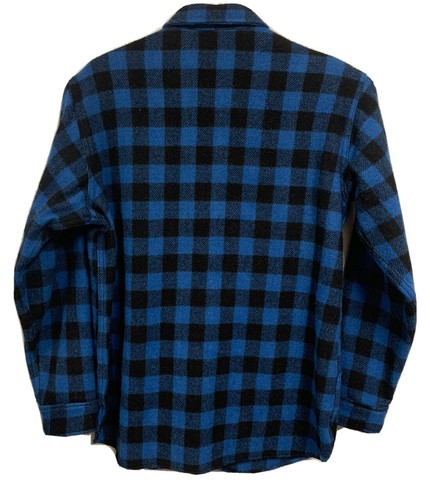 Vintage LL Bean Buffalo Plaid Wool Long Sleeve Button Up Flannel Freeport Maine - Picture 8 of 11