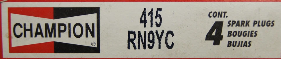 Champion Copper Plus Spark Plugs Pack of 4 New Stock No.415 RN9YC - Image 4 of 4