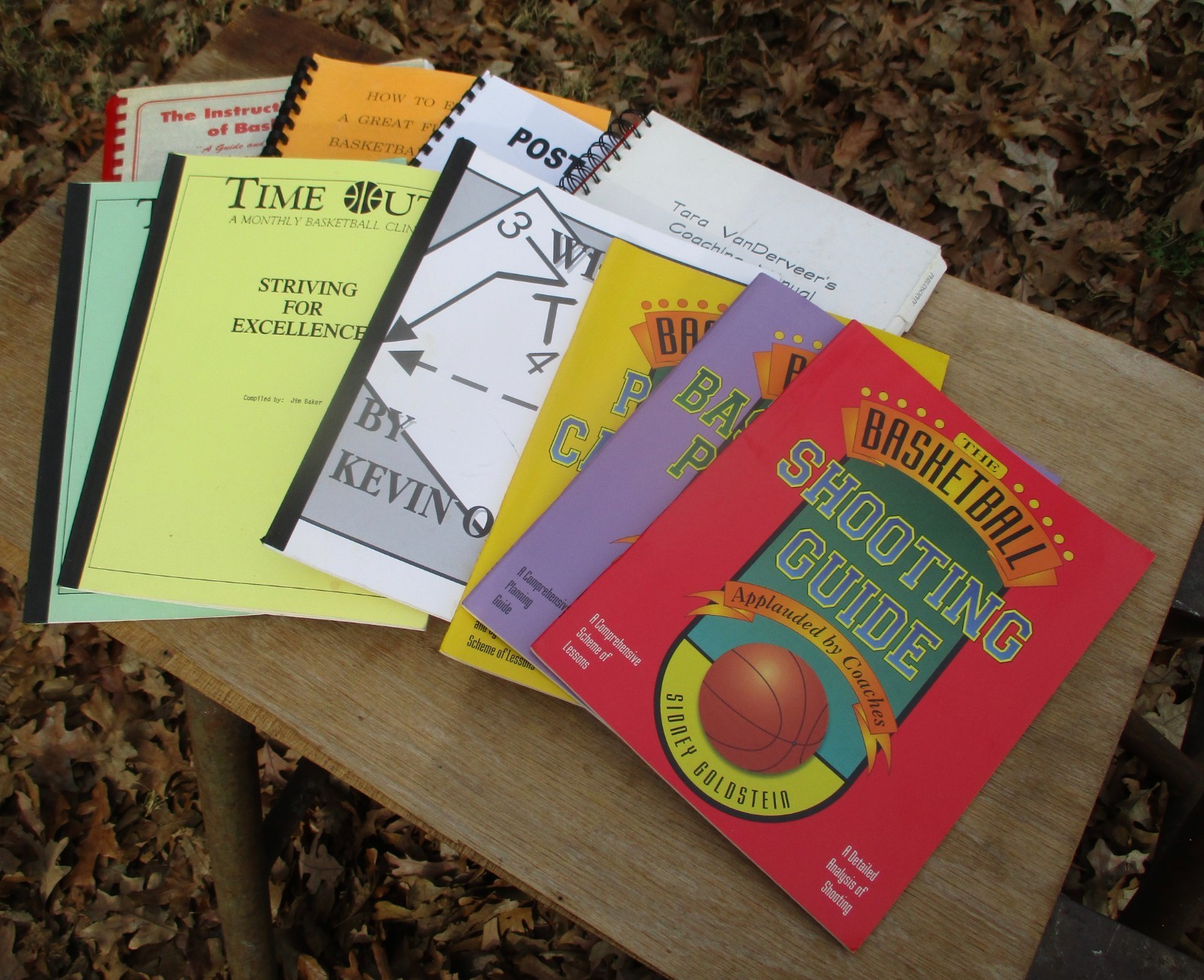 10 Basketball Coaching Books O'Neill Piscopo Mccrary Vanderveer Baker Goldstein