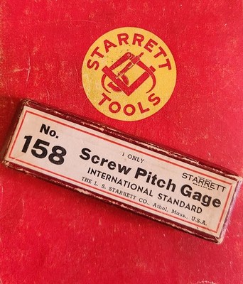 1950s  STARRETT  No.158 Thread Pitch Gage - Metric - NMINT Condition!