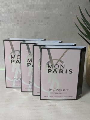 YSL YVES SAINT LAURENT MON PARIS COUTURE 1.2ml .04oz x4 PERFUME SPRAY SAMPLES