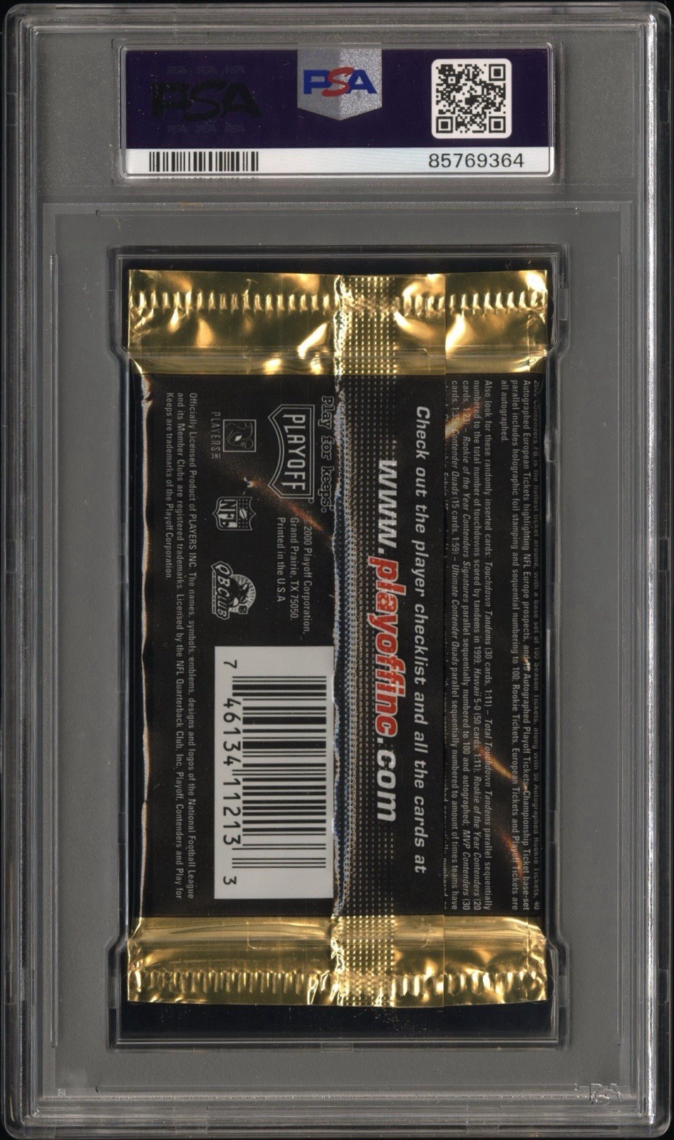2000 Playoff Contenders Football Foil Hobby Pack, PSA Graded 8. Brady RC Auto 🔥 view 2