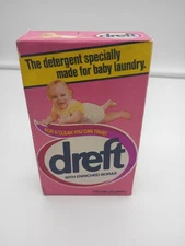 Vintage Dreft Baby Laundry Detergent Sample Size Soap 1984 Sealed Advertising 