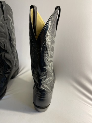 Dan Post Western Boots Milwaukee Black Leather DP2110R - size Mens 9.5 U - Picture 5 of 11